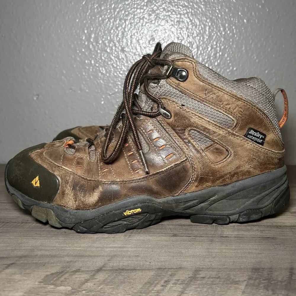 Vasque Scree 2.0 Mid Vibram Mens Size 9.5M Waterproof Hiking Boots Brown Leather